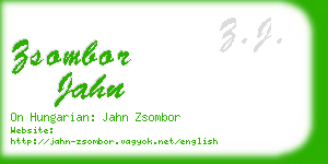 zsombor jahn business card
